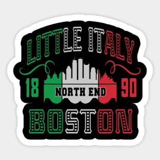 Vintage Little Italy Italian Flag Boston North End Italian Original Sticker